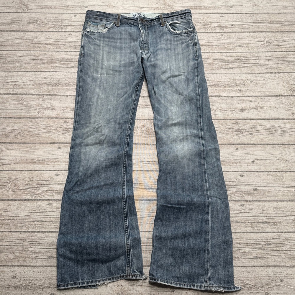Mavi Rocco Jeans Men's 34x34 Blue Denim Medium Wash Bootcut Relaxed Fit Rugged